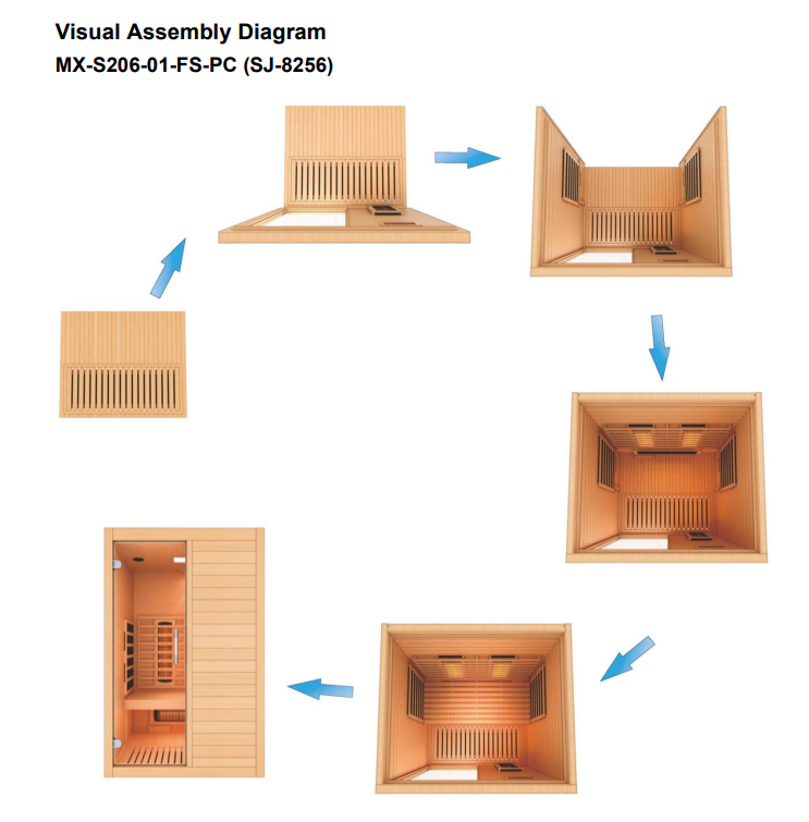Golden Maxxus S-Line 2-Person Low EMF FAR Indoor Infrared Sauna + Red Light Therapy MX-S206-01