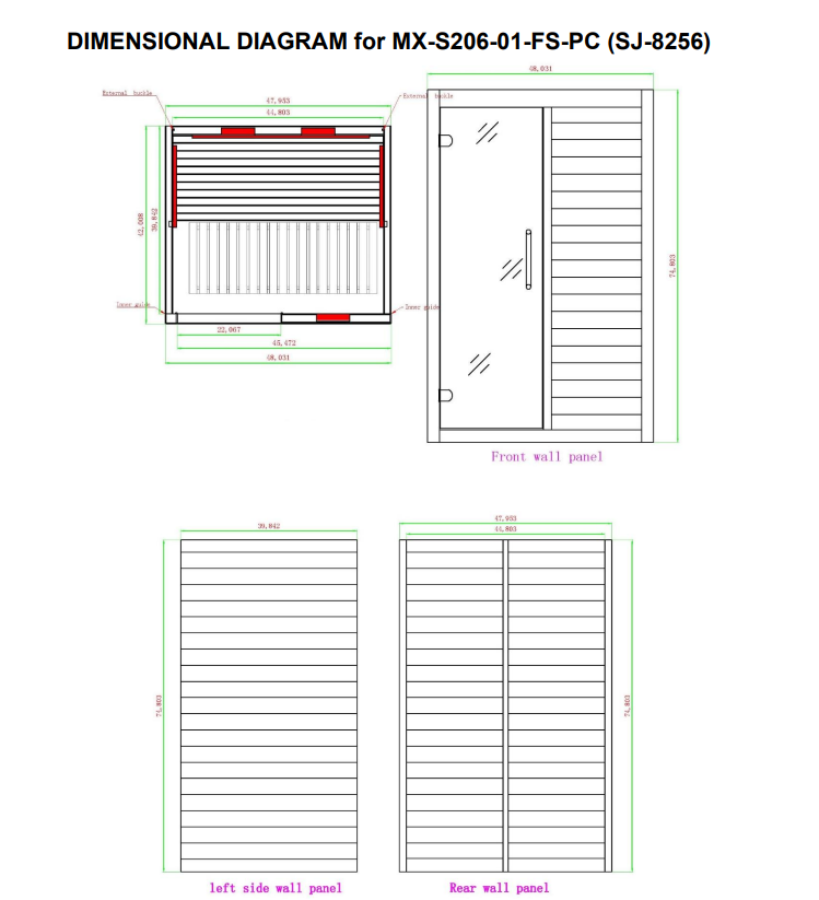 Golden Designs Maxxus S-Line 2-Person Full Spectrum Near Zero EMF FAR Indoor Infrared Sauna + Red Light Therapy MX-S206-01-FS-PC