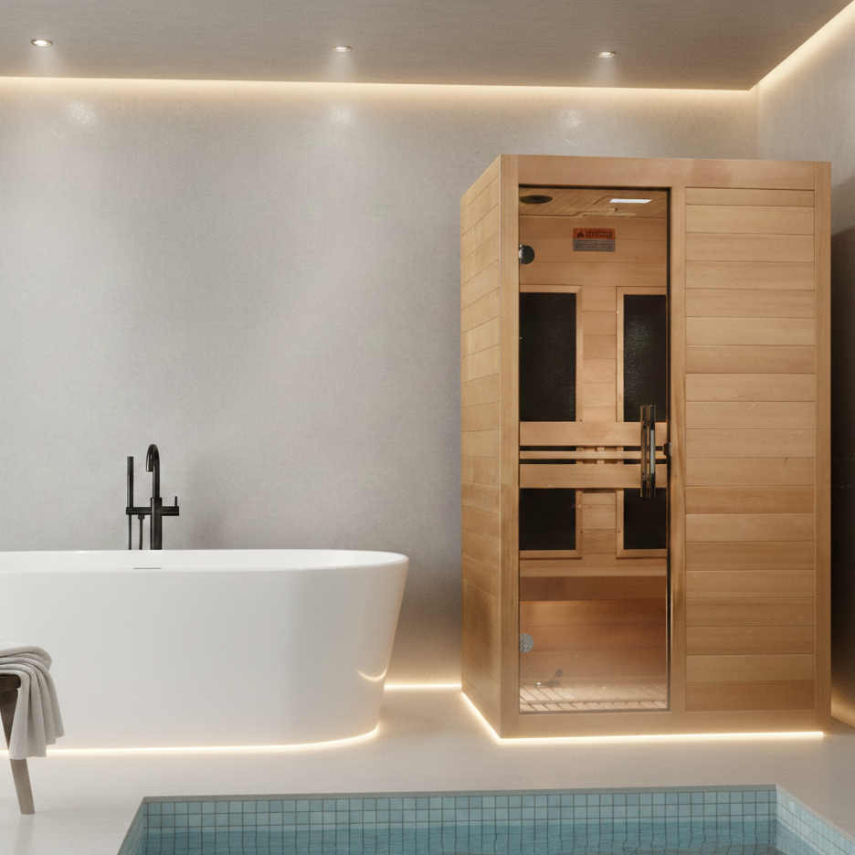Golden Designs Maxxus S-Line 2-Person Ultra Low EMF FAR Infrared Sauna in Canadian Hemlock MX-S206-01 Elite