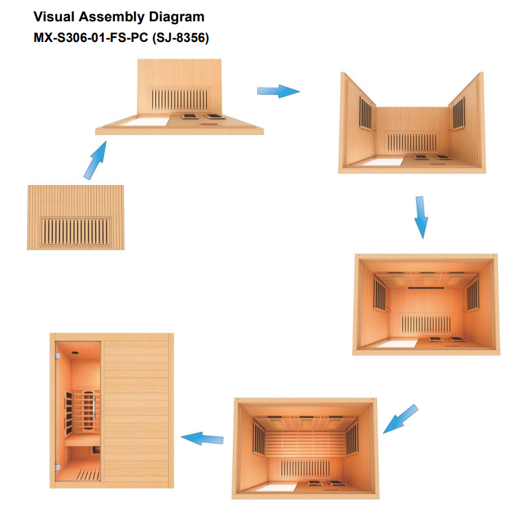 Golden Designs Maxxus S-Line 3-Person Full Spectrum Near Zero EMF FAR Indoor Infrared Sauna + Red Light Therapy | MX-S306-01-FS-PC