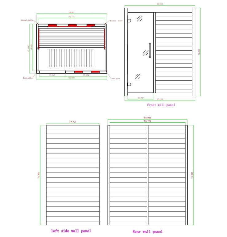 Golden Designs Maxxus S-Line 3-Person Low EMF FAR Indoor Infrared Sauna + Red Light Therapy | MX-S306-01