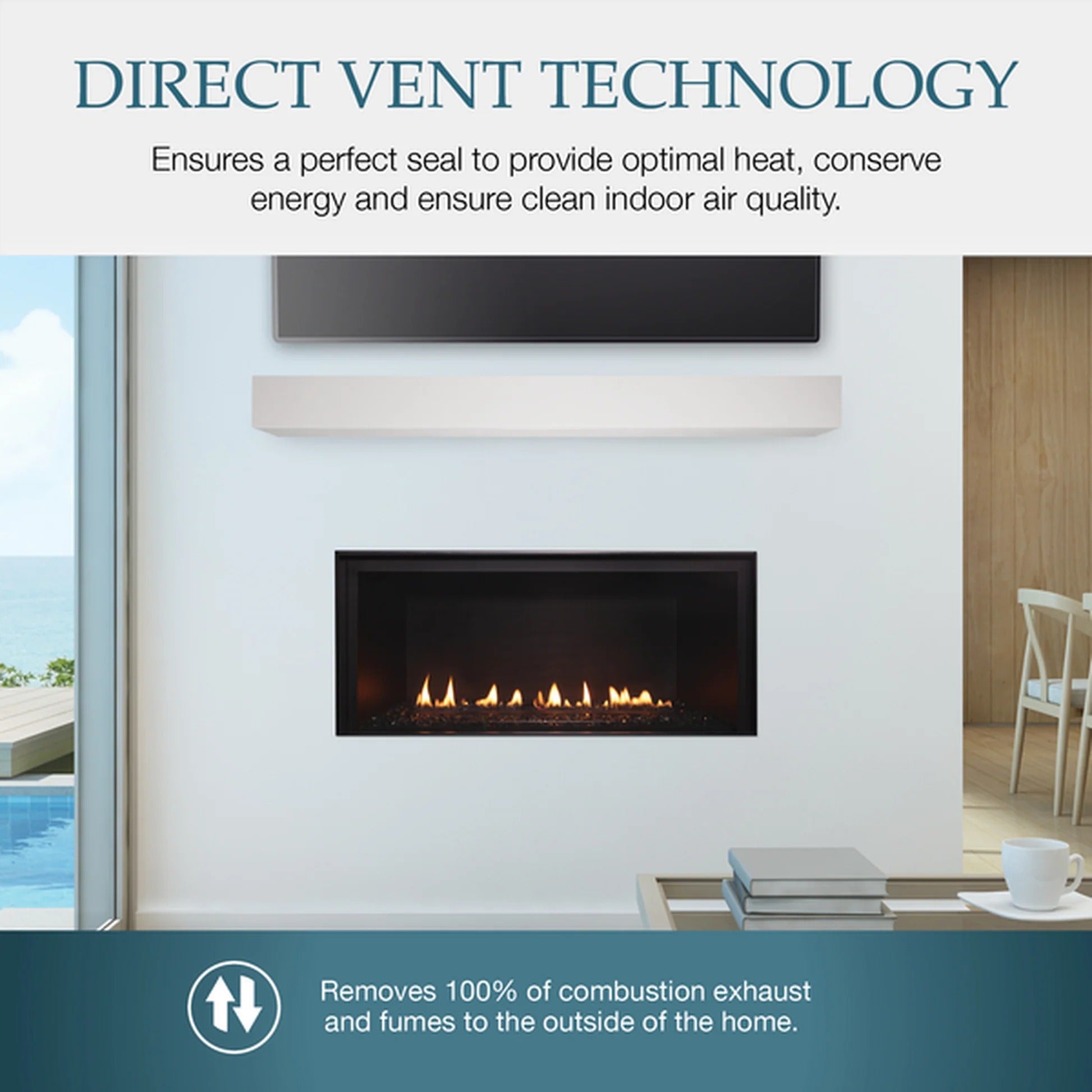 Majestic DV Linear Direct Vent Linear Gas Fireplace  DVLINEAR36