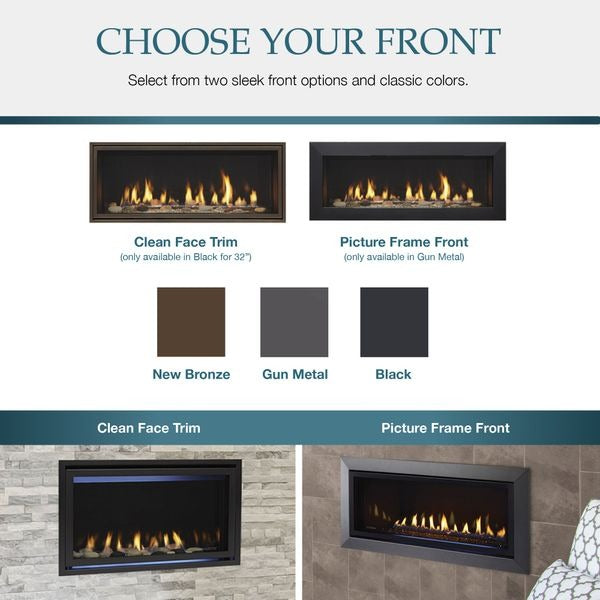 Majestic Jade Linear Direct Vent Gas Fireplace JADE32IN-B