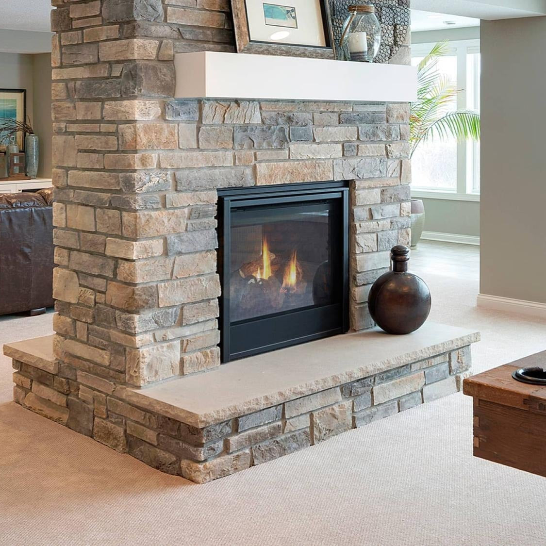 Majestic See Through 36" Direct Vent Multi Sided Gas Fireplace Traditional  ST-DV36IN