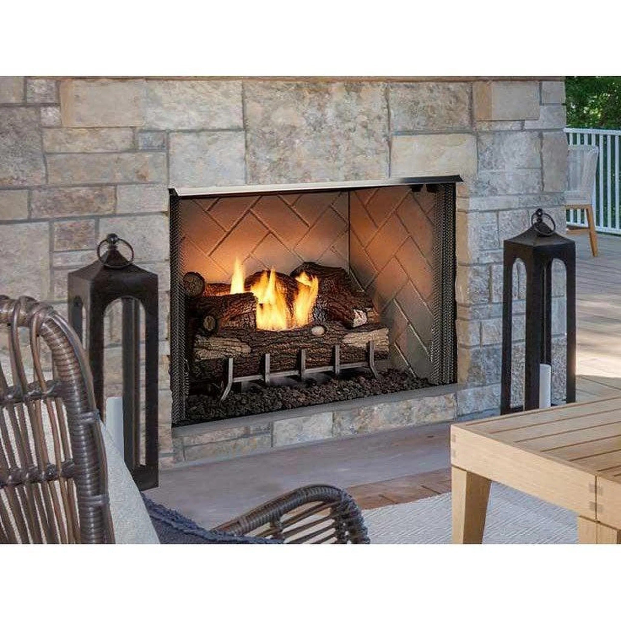 Majestic Vesper Outdoor Vent Free Gas Fireplace LUM-OD-NM