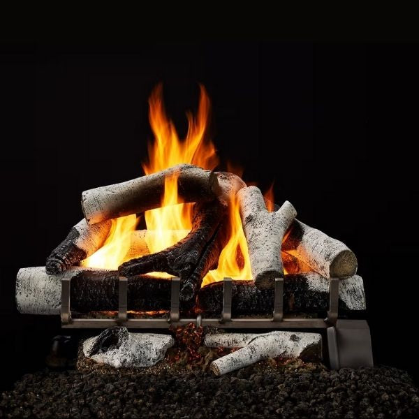 Majestic 2-Tier Grand Birch Outdoor Vented Gas Log Set OD-2TRIPI24-N, 2TR-BRCH24