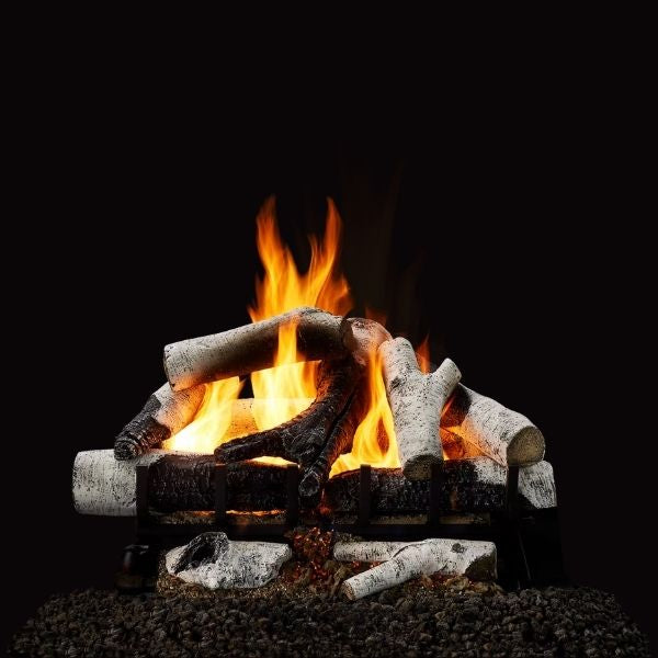 Majestic 2-Tier Grand Birch Vented Gas Log Set  2TR-IPI-R30-N, 2TR-BRCH30
