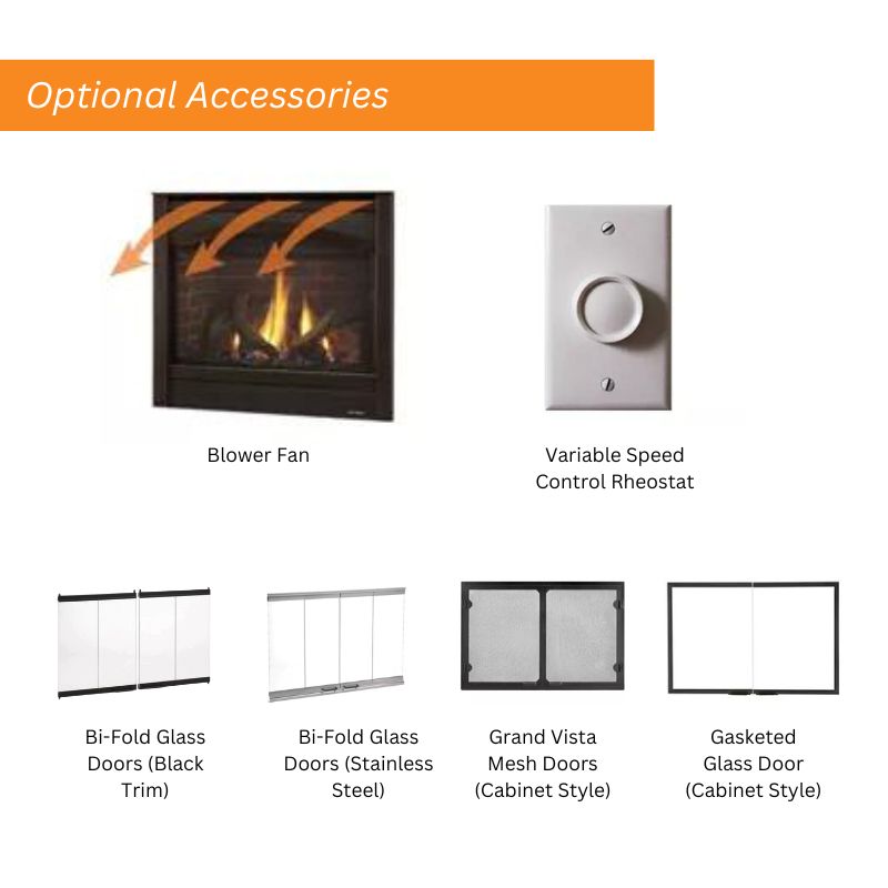 Majestic Sovereign Heat Circulating Wood Burning Fireplace SA42C