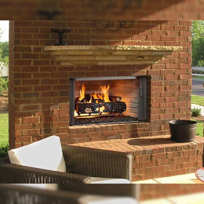 Majestic Villawood Outdoor Wood Fireplace ODVILLA-36T-B