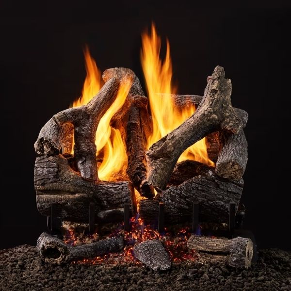 Majestic 3-Tier Grand Oaks Vented Gas Log Set 3TR-IPI-R24-N, 2TR-GO24