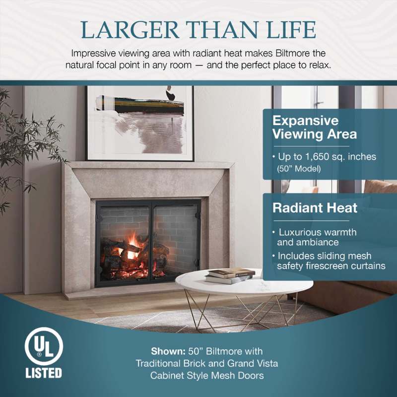 Majestic Biltmore Radiant Wood Burning Fireplace SB60