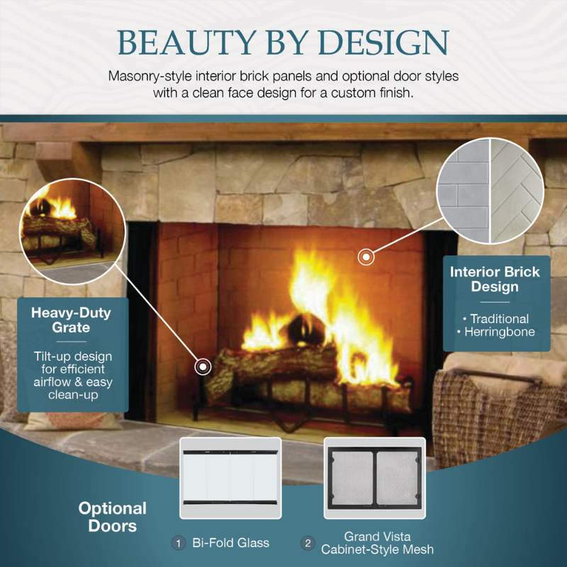 Majestic Biltmore Radiant Wood Burning Fireplace SB60