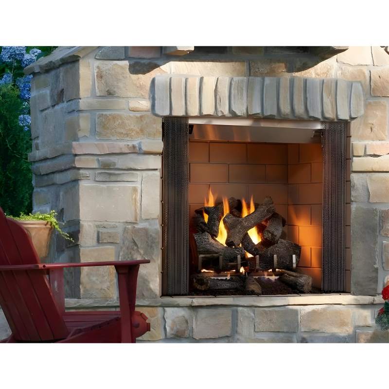 Majestic Castlewood 42" Outdoor Wood Burning Fireplace ODCASTLEWD-42-B