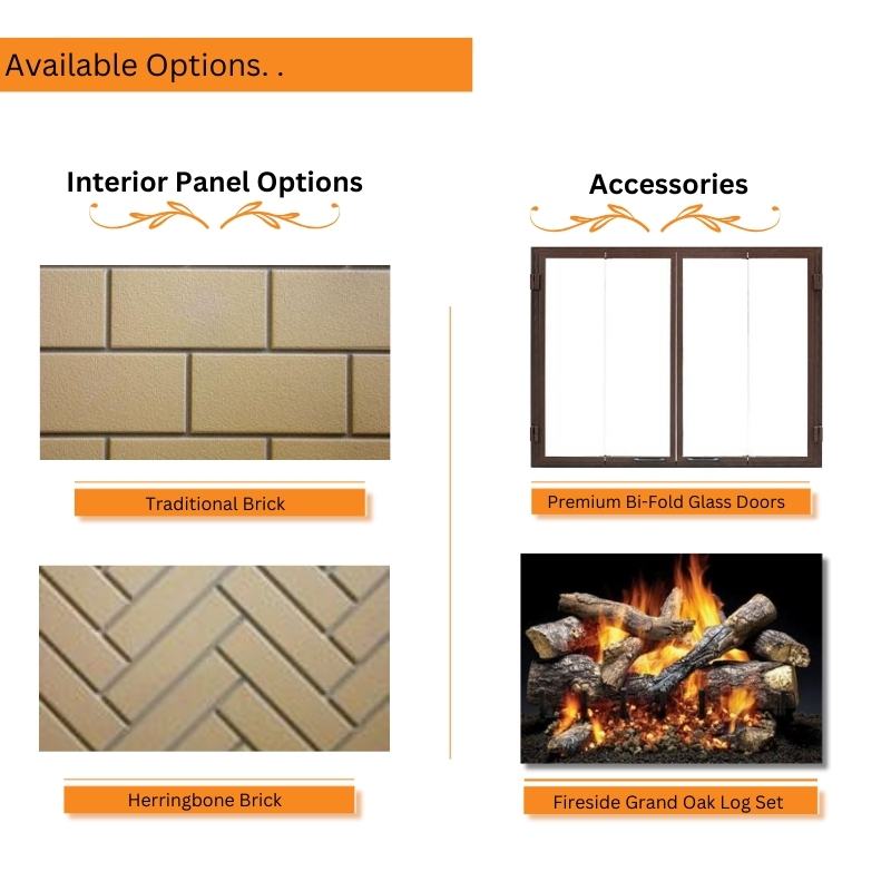 Majestic Castlewood 42" Outdoor Wood Burning Fireplace ODCASTLEWD-42-B