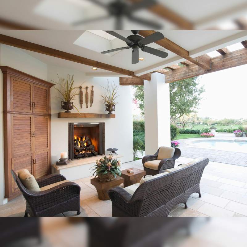 Majestic Castlewood 42" Outdoor Wood Burning Fireplace ODCASTLEWD-42-B