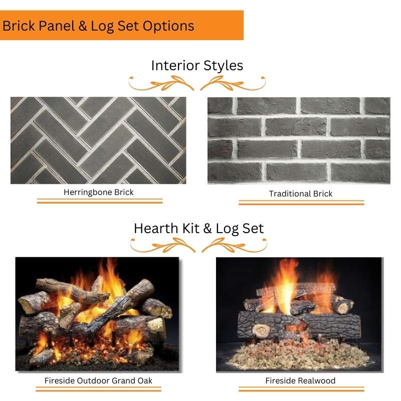 Majestic Cottagewood Outdoor Wood Burning Fireplace ODCTGWD-36