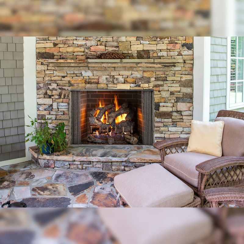 Majestic Cottagewood Outdoor Wood Burning Fireplace ODCTGWD-36