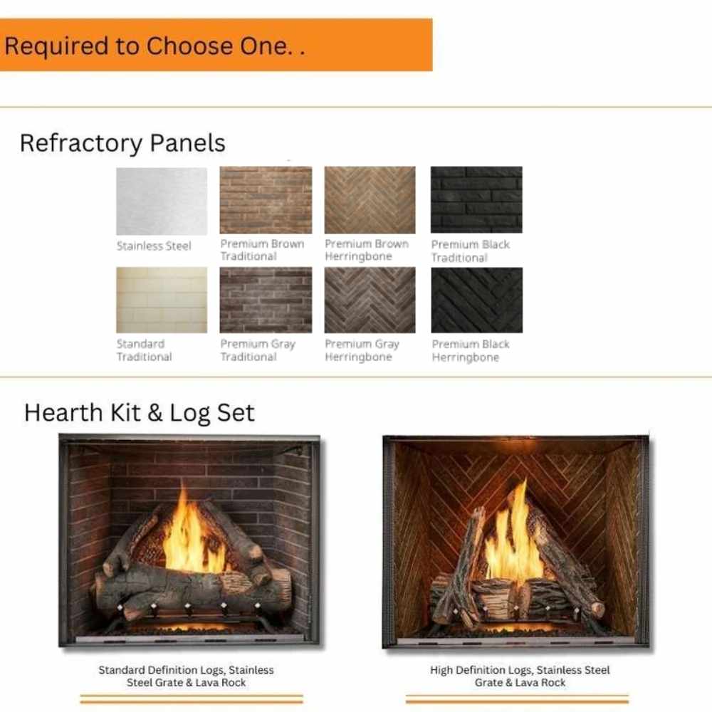 Majestic Courtyard Traditional Outdoor Vent Free Gas Fireplace  ODCOUG-36NR