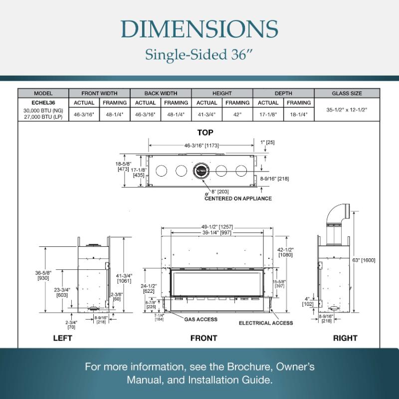Majestic Echelon II Linear Direct Vent Gas Fireplace ECHEL36IN-C