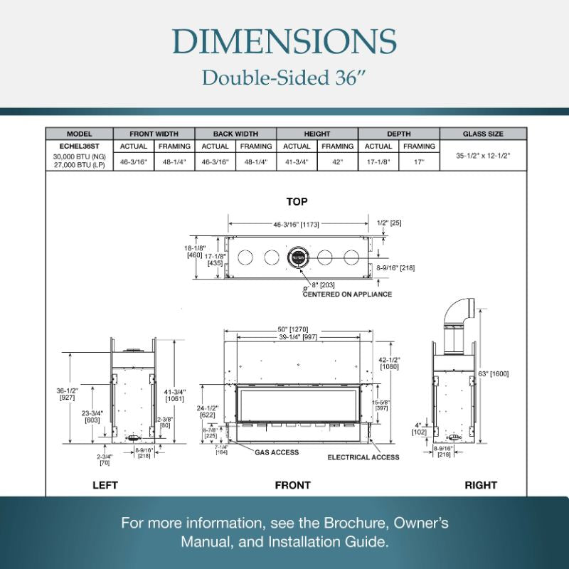 Majestic Echelon II Linear Direct Vent Gas Fireplace ECHEL36STIN-C