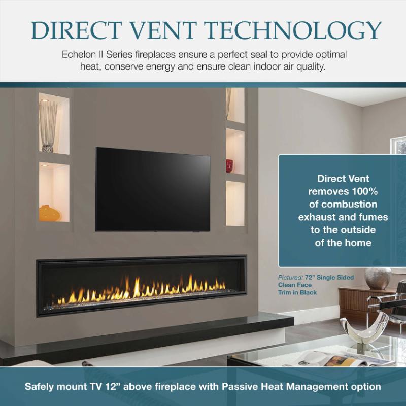 Majestic Echelon II Linear Direct Vent Gas Fireplace ECHEL36IN-C