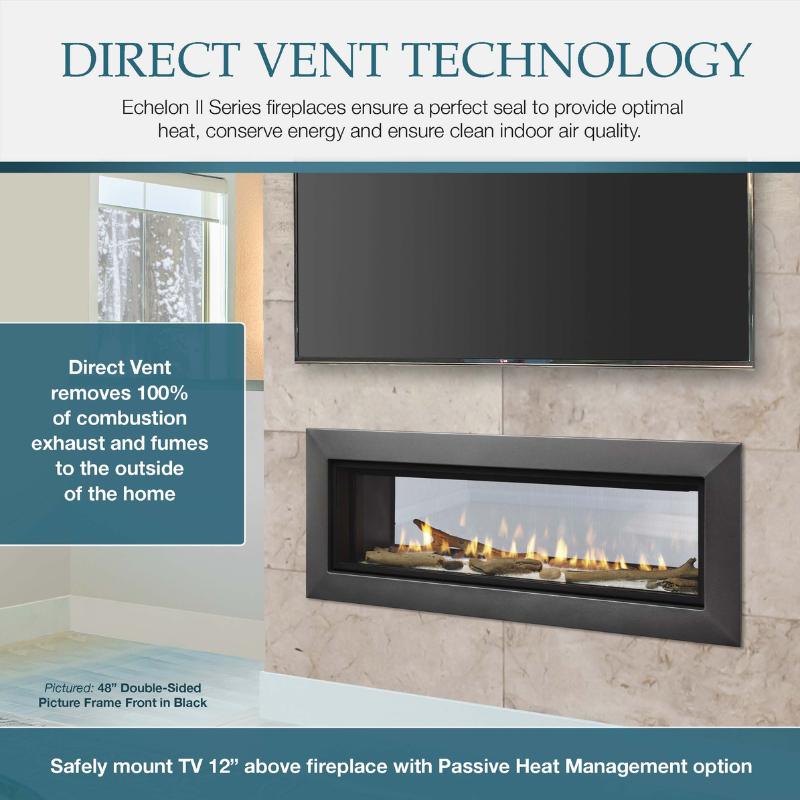 Majestic Echelon II Linear Direct Vent Gas Fireplace ECHEL36STIN-C
