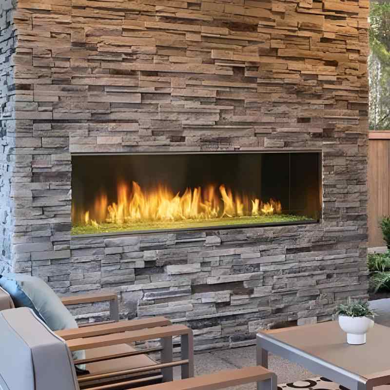 Majestic Lanai Outdoor Linear Vent Free Gas Fireplace ODLANAIG-48