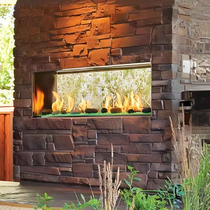 Majestic Lanai 48" Outdoor Linear Vent Free Gas Fireplace ODLANAIGST-48