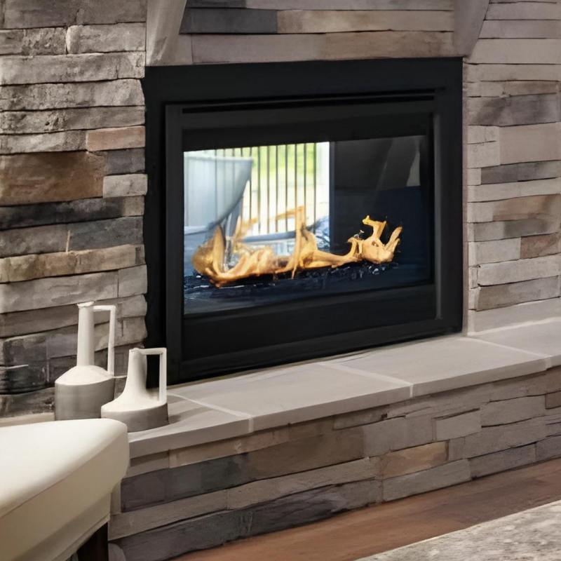 Majestic Twilight Modern 36" Indoor Outdoor See Thru Vent Free Gas Fireplace TWILIGHT-MD-IFT