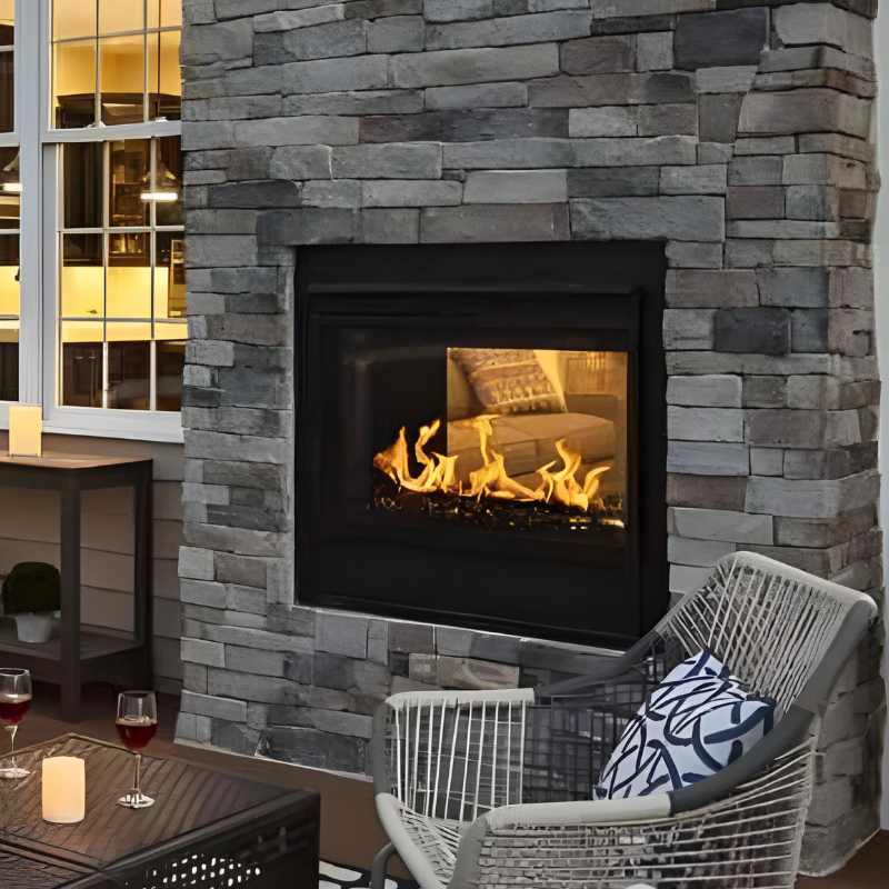 Majestic Twilight Modern 36" Indoor Outdoor See Thru Vent Free Gas Fireplace TWILIGHT-MD-IFT