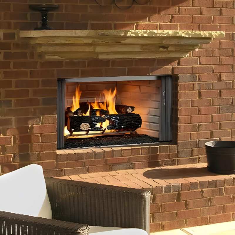 Majestic Villawood Outdoor Wood Fireplace ODVILLA-36T-B