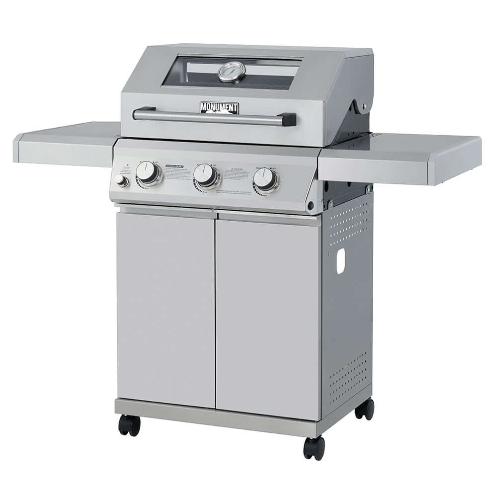 Monument Grills Mesa 300 Stainless Gas Grill 3 Burners  Liquid Propane Gas