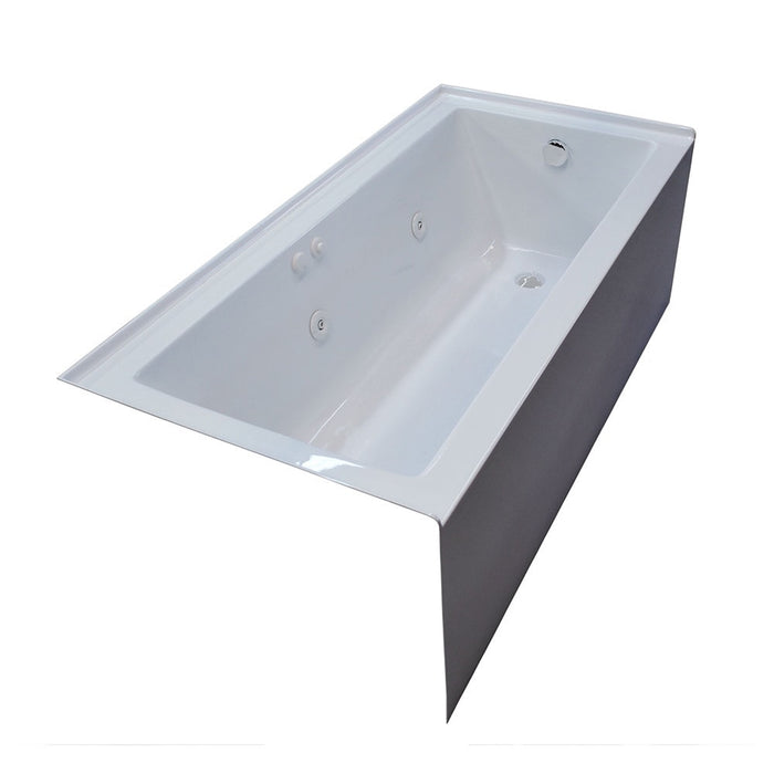 Atlantis Whirlpools Soho 30 x 60 Front Skirted Whirlpool Tub with Right Drain in White 3060SHWR