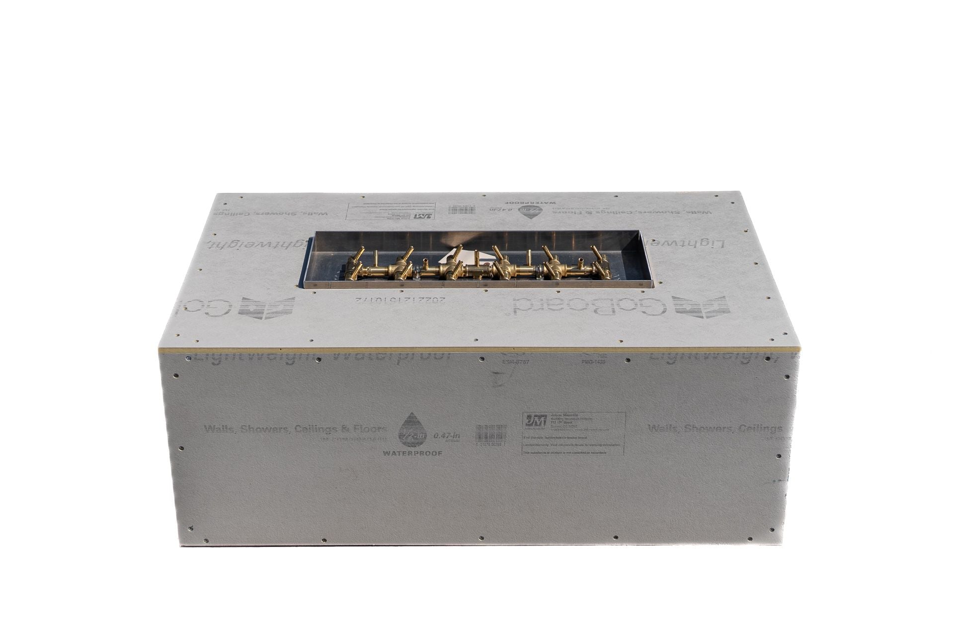 Warming Trends Rectangle Ready to Finish Fire Pit with Warming Trends Crossfire Burner FRT-NG