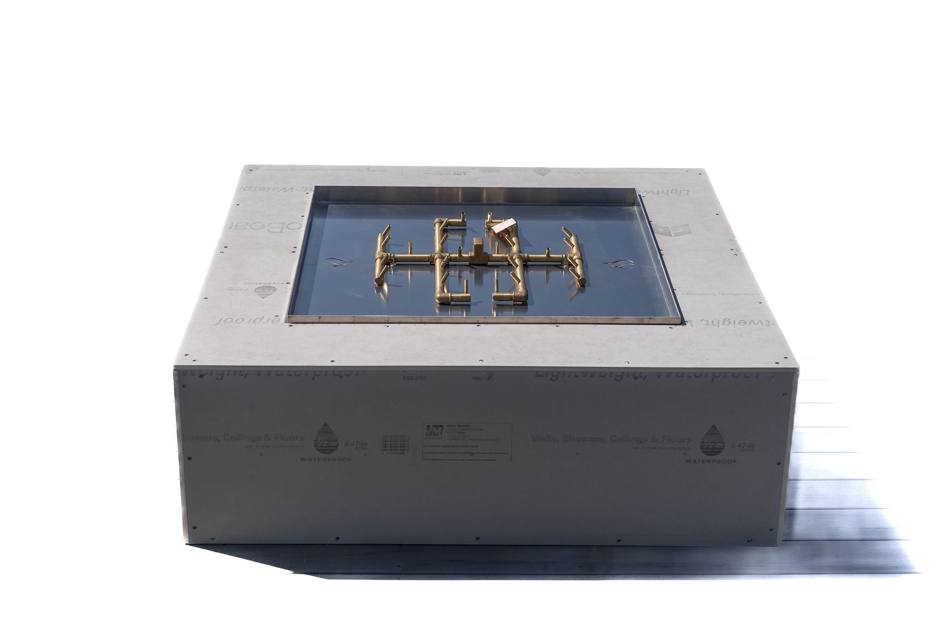 Warming Trends Square Ready to Finish Fire Pit with Warming Trends Crossfire Burner FS-36