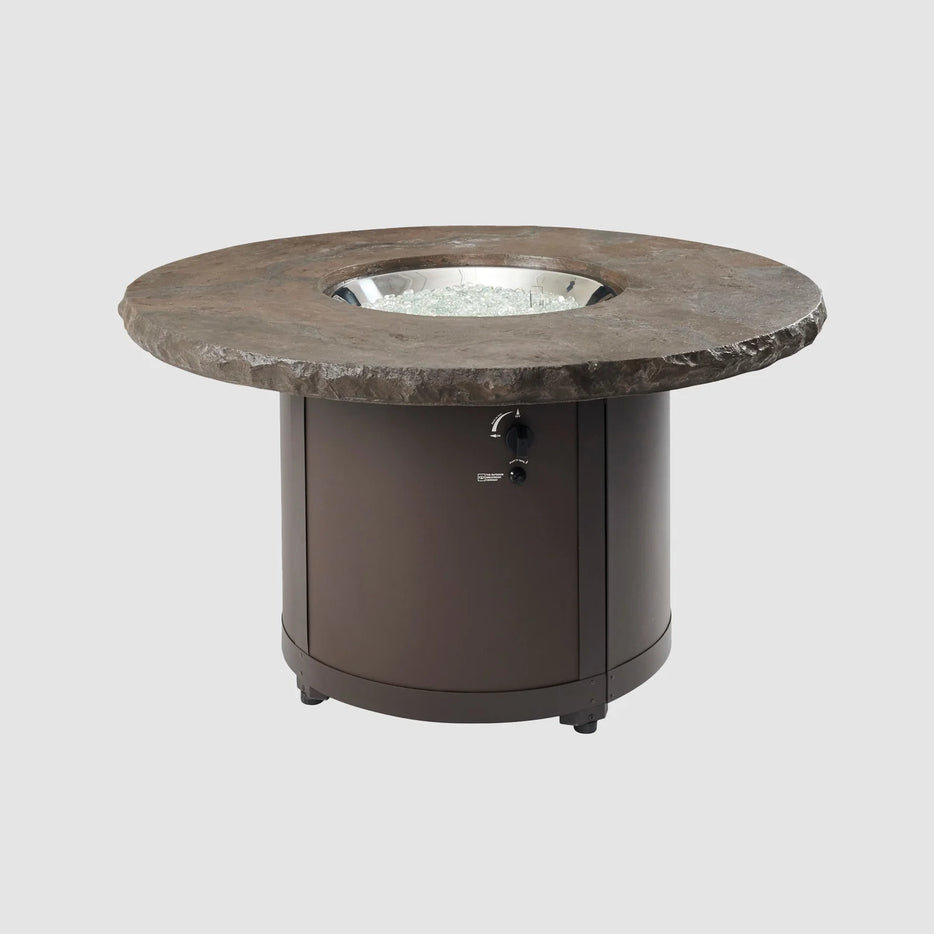 Outdoor Greatroom Beacon Round Gas Fire Pit Table BC-20-MNB