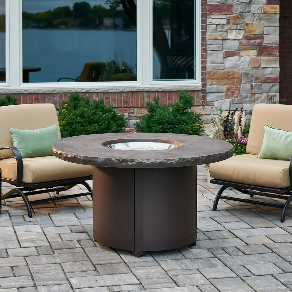 Outdoor Greatroom Beacon Round Gas Fire Pit Table BC-20-MNB