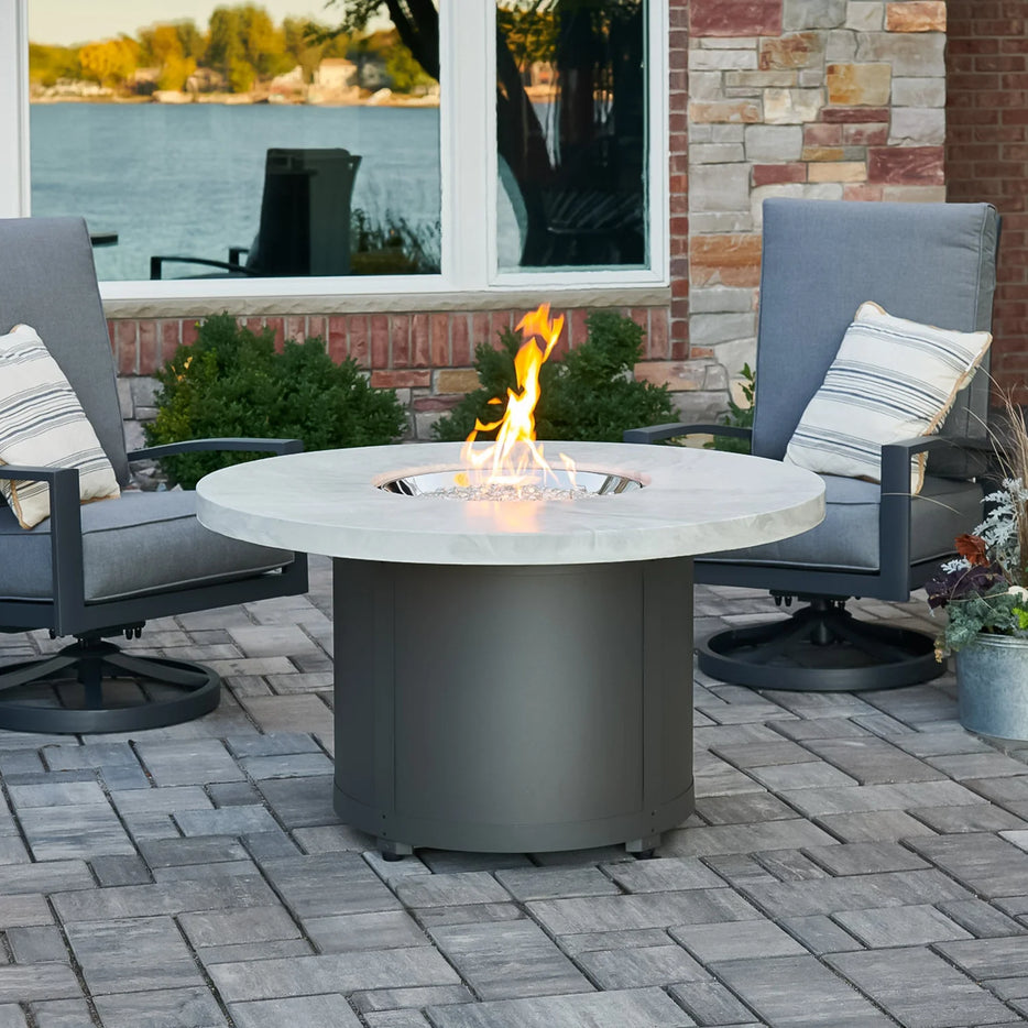 Outdoor Greatroom Beacon Round Gas Fire Pit Table BC-20-MNB