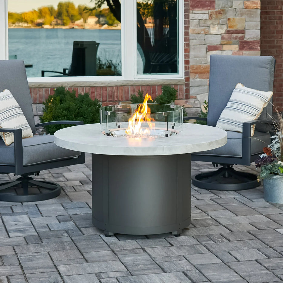 Outdoor Greatroom Beacon Round Gas Fire Pit Table BC-20-MNB