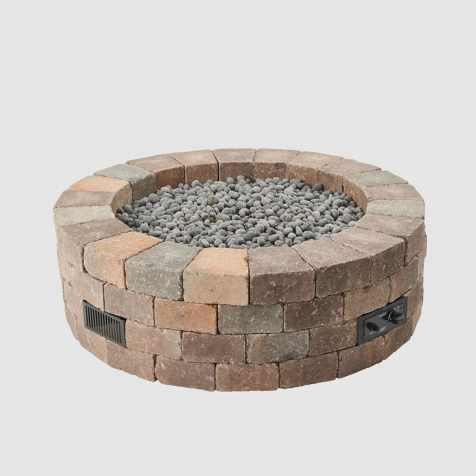 Outdoor Greatroom  Bronson Block Gas Fire Pit Kit - Square or Round  BRON5151-K