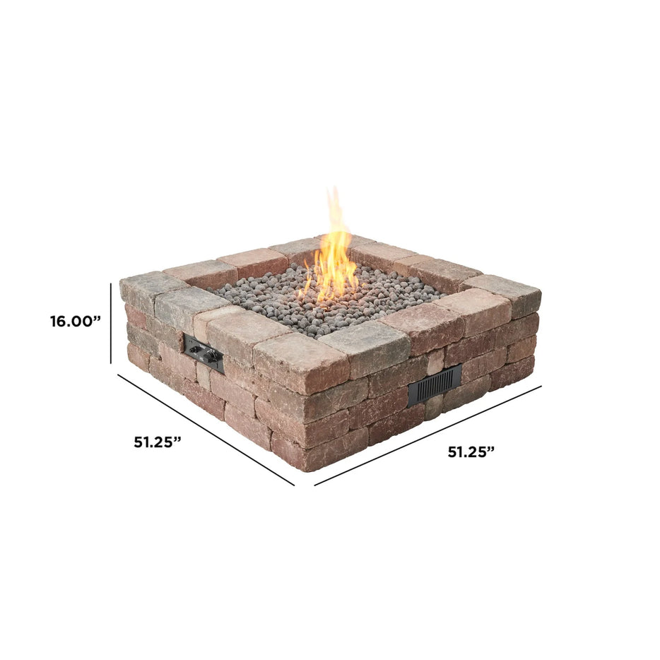 Outdoor Greatroom  Bronson Block Gas Fire Pit Kit - Square or Round  BRON5151-K