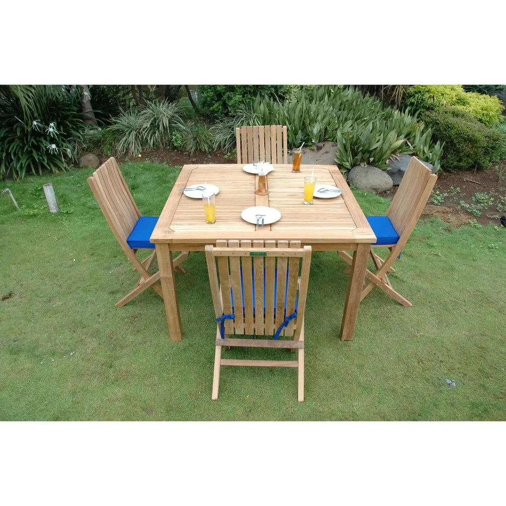 Anderson Teak Windsor Comfort Chair 7-Pieces Folding Dining Set-105A