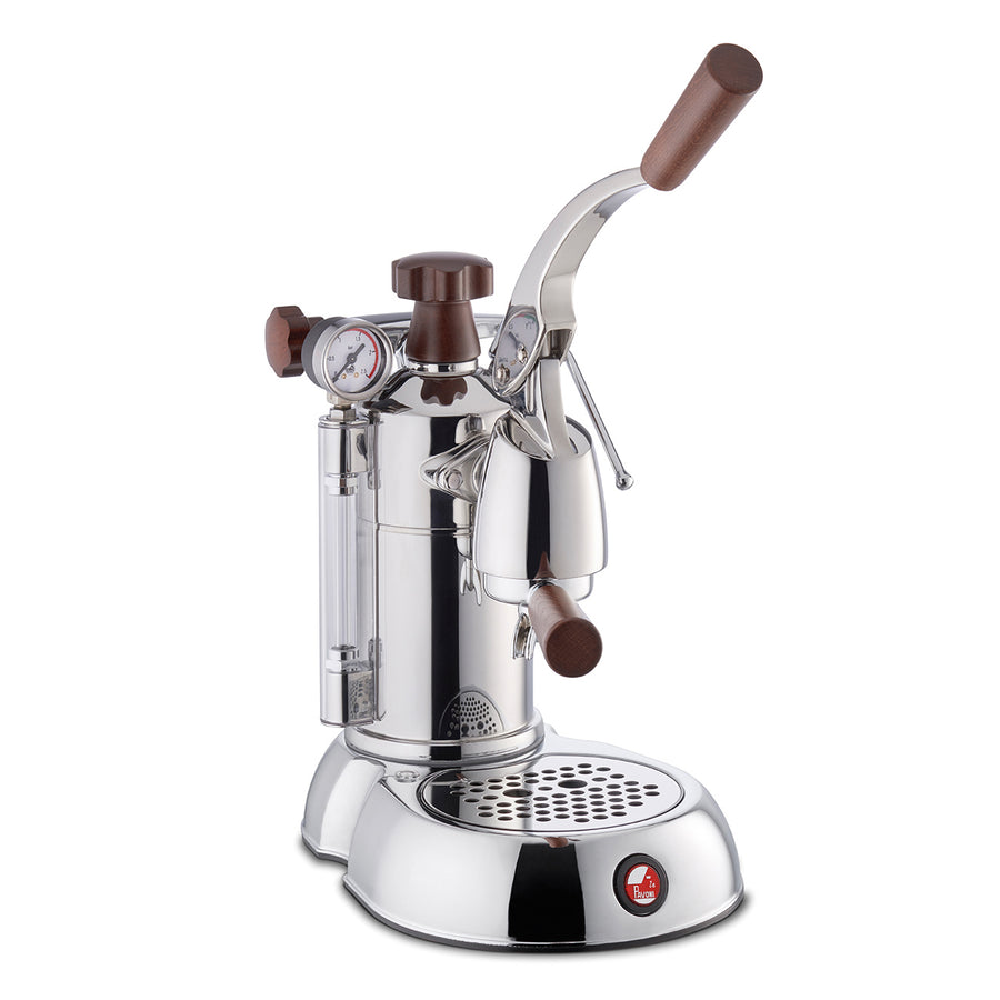 La Pavoni Stradivari 16 Cup Professional - Chrome with Wood PSW-16