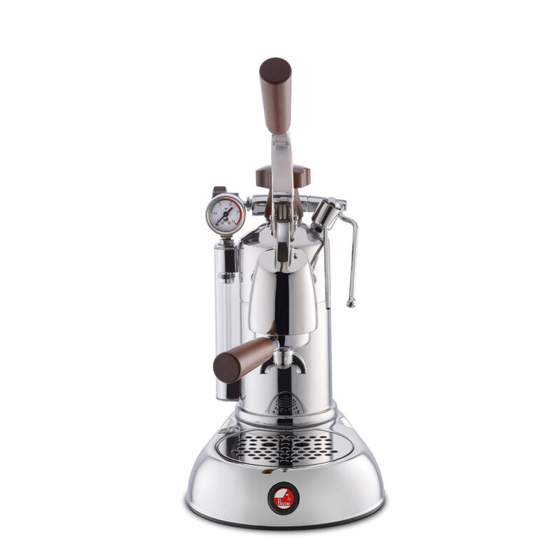 La Pavoni Stradivari 16 Cup Professional - Chrome with Wood PSW-16