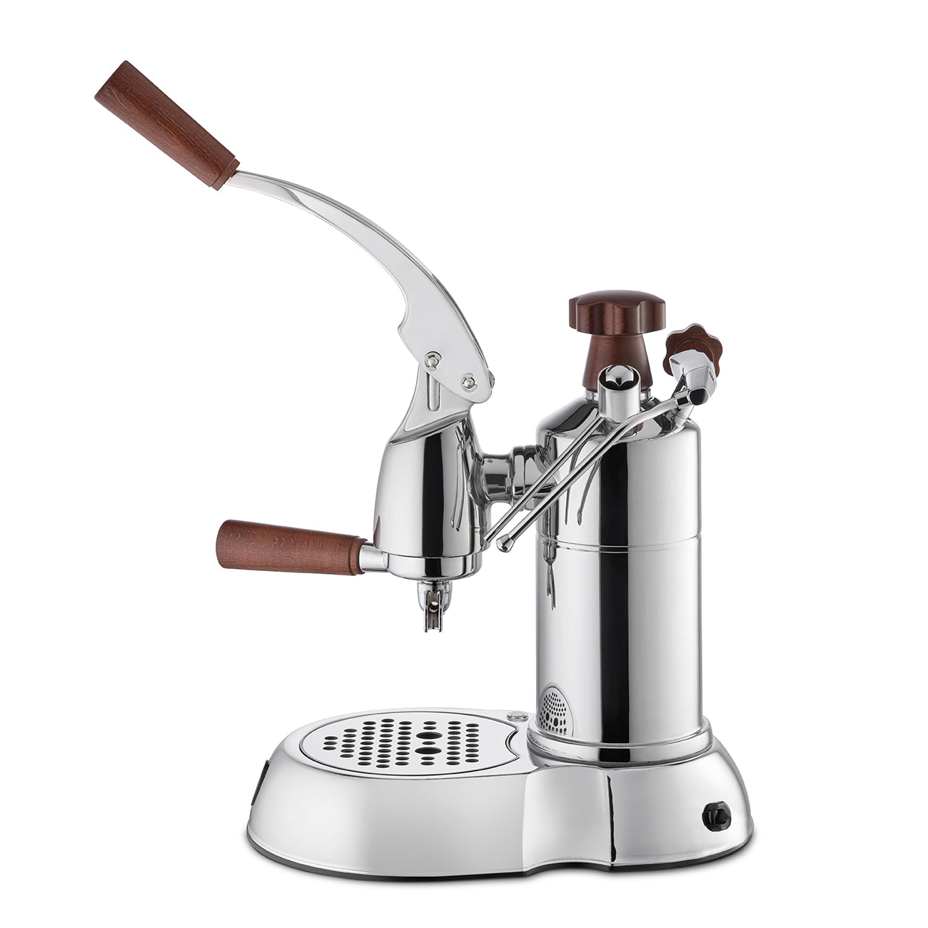 La Pavoni Stradivari 16 Cup Professional - Chrome with Wood PSW-16