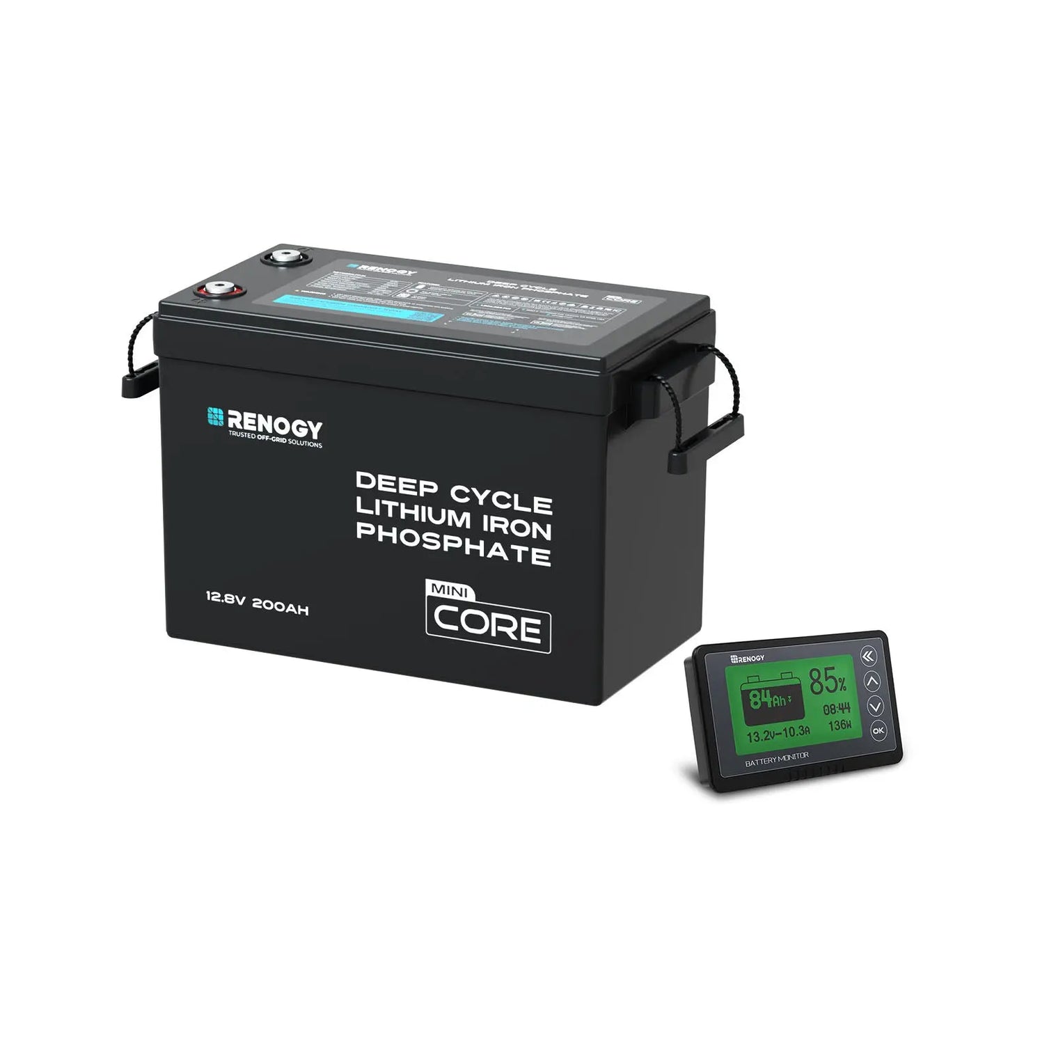 Renogy Mini Size 12V 200Ah LiFePO4 Battery w/ Low-Temperature Protection [Pre-Sale Perk: Free 20A Charger Included]  RBT12200LFP-M-US
