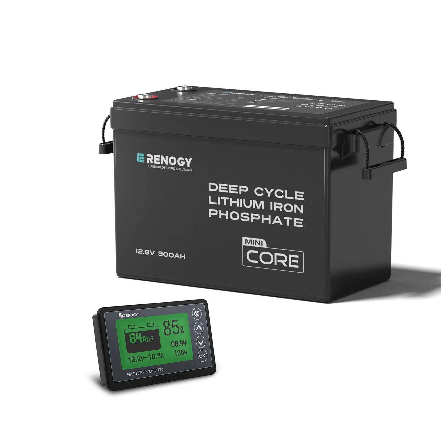 Renogy Mini Size 12V 300Ah LiFePO4 Battery w/ Low-Temperature Protection RBT12300LFP-M-US