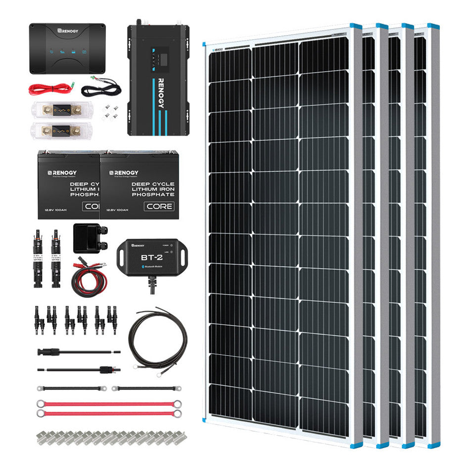 Renogy 400W 12V Solar RV Kit RKIT400RT-D50D4