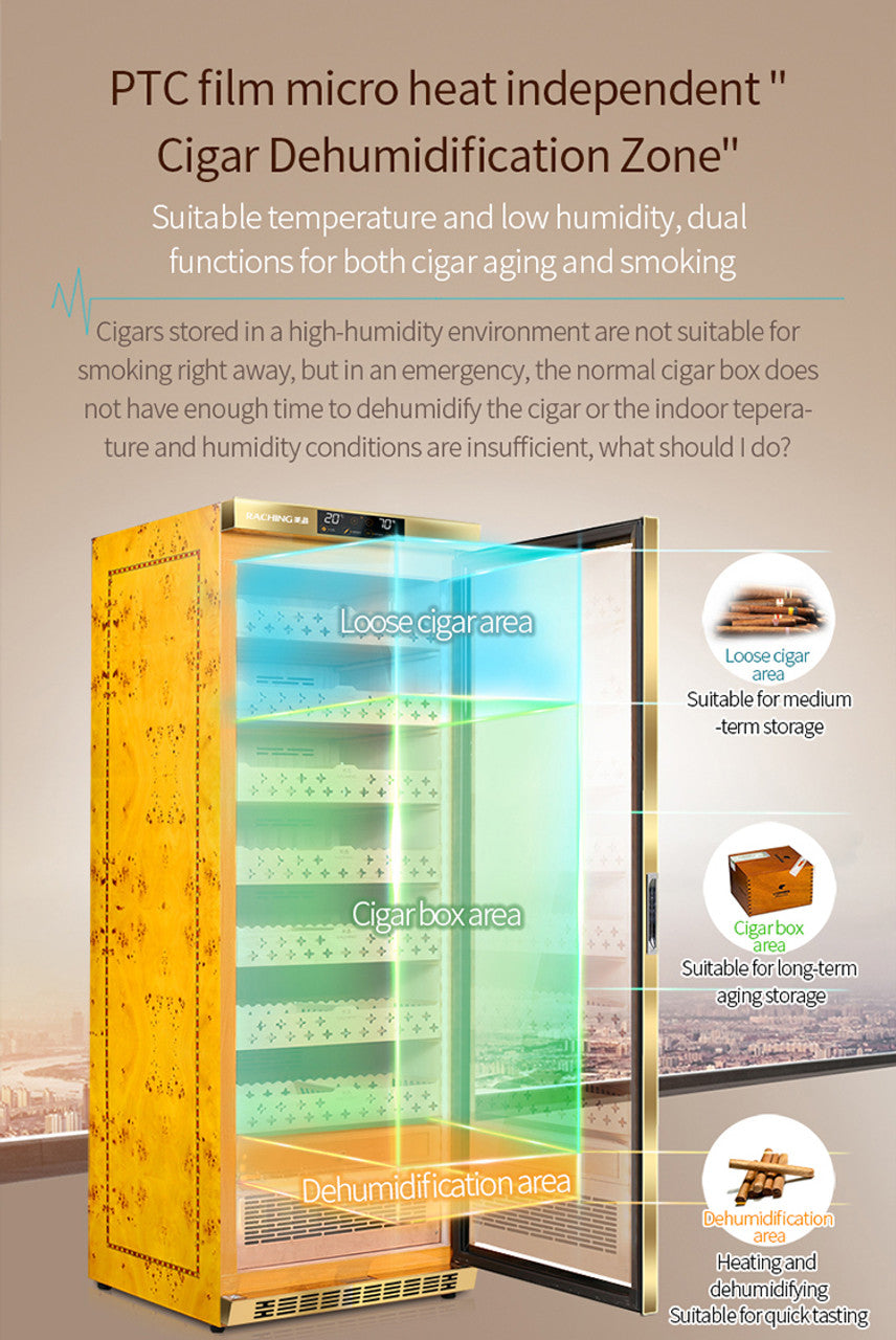 Raching MON5800A Climate Control 4,000-Cigar Electric Humidor Ammonia Removal