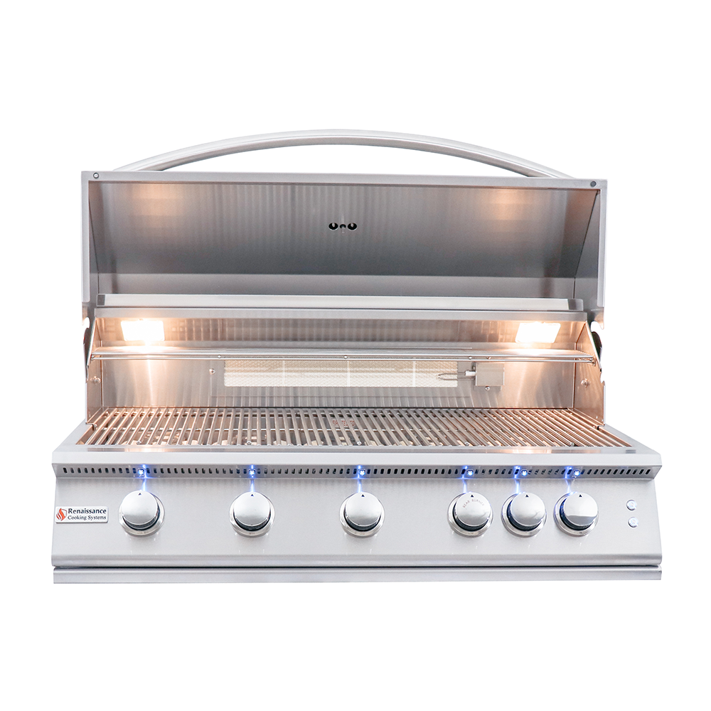 RCS Renaissance 40" Premier Built-In Grill w/ LED Lights - RJC40AL
